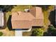 Aerial view showing home, landscaping, and driveway at 13709 Se 89Th Ave, Summerfield, FL 34491