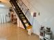 Garage with attic access and storage space at 1515 Gadsden Pl, The Villages, FL 32162