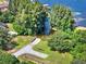 Aerial view of a private boat ramp leading to a lake at 16011 Lanesboro Ct, Clermont, FL 34711