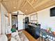 Small, modern kitchen with dark cabinets and wood accents at 248 E Magnolia St, Groveland, FL 34736