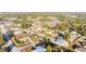 Aerial view of a house with a backyard in a well-established residential neighborhood at 2555 Sw 154Th Place Rd, Ocala, FL 34473