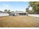Fenced backyard view of house and shed at 2555 Sw 154Th Place Rd, Ocala, FL 34473