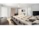 Comfortable bedroom with a double bed and built-in home office space at 2555 Sw 154Th Place Rd, Ocala, FL 34473