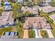 High-level view of a residential neighborhood, featuring a single-Gathering home at 26607 Racquet Cir, Leesburg, FL 34748