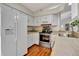 Kitchen with stainless steel appliances and light countertops at 26607 Racquet Cir, Leesburg, FL 34748