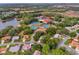 Aerial view of community, homes, and landscape at 27039 Racquet Cir, Leesburg, FL 34748