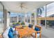 Virtually staged sunroom with table and chairs, offering a relaxing space at 446 Flossmoor Ct, The Villages, FL 32162