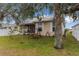 Spacious backyard with a large tree and swing set at 6342 Sanders Grove Cir, Okahumpka, FL 34762