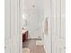 Clean bathroom with double sinks, tiled floors and a shower at 6342 Sanders Grove Cir, Okahumpka, FL 34762