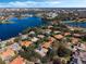 Aerial view of upscale homes and lakefront community at 1286 Prince Ct, Lake Mary, FL 32746