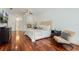 Main bedroom with hardwood floors and fireplace at 1286 Prince Ct, Lake Mary, FL 32746