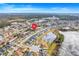 Aerial view showing home location in a neighborhood at 16792 Meadows St, Clermont, FL 34714