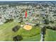 Aerial view showing home location near park and baseball field at 17744 Se 95Th Ct, Summerfield, FL 34491