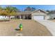 House with palm trees, driveway and American flag at 10291 Se 69Th Ter, Belleview, FL 34420