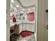 Bathroom featuring vanity with many mirrors and shower at 114 Chestnut St, Leesburg, FL 34748