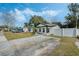 House exterior showcasing a white and black color scheme with a fenced yard at 1301 Sand Pine Ave, Ocoee, FL 34761