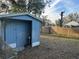 Backyard with shed and wooden fence at 13369 Cr 719, Webster, FL 33597