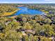 Aerial view of homes near a beautiful lake, showcasing the community's serene setting at 2043 Sawgrass Dr, Apopka, FL 32712