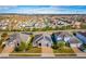 Aerial view of three houses with solar panels at 2064 Lula Rd, Minneola, FL 34715