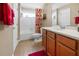 Clean bathroom with a shower/tub combo at 26709 Augusta Springs Cir, Leesburg, FL 34748