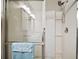 Clean shower with glass enclosure and handheld shower head at 36628 Grand Island Oaks Cir, Grand Island, FL 32735