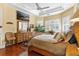 Spacious main bedroom with wood floors and plantation shutters at 39248 Tacoma Dr, Lady Lake, FL 32159