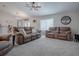 Relaxing living room with brown leather reclining sofas at 51 Cr 532B, Bushnell, FL 33513