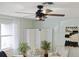 Stylish ceiling fan above the living room seating area at 1613 Cherry Hill Rd, The Villages, FL 32159