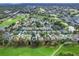 Expansive aerial view of a golf course community, with lush greens, ponds, and well-maintained homes at 16814 Se 80Th Bellavista Cir, The Villages, FL 32162