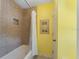 Clean bathroom with shower/tub combo at 3463 Creek Run Ln, Eustis, FL 32736