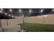 Backyard with a hot tub, string lights, and a shed at 4813 Waters Gate Dr, Tavares, FL 32778