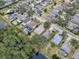 Aerial view of neighborhood with lake and homes at 5812 Ansley Way, Mount Dora, FL 32757