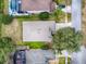 Aerial view of house and backyard, showing property lines and neighborhood at 5812 Ansley Way, Mount Dora, FL 32757