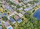 Aerial view of home with pool, showcasing neighborhood at 5812 Ansley Way, Mount Dora, FL 32757