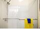 Clean shower with glass enclosure and shower rod at 7206 Earlwood Ave, Mount Dora, FL 32757