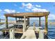 Covered boat lift and dock on the waterfront at 11644 Osprey Pointe Blvd, Clermont, FL 34711