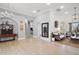 Formal dining room with hardwood floors and a wine storage area at 11644 Osprey Pointe Blvd, Clermont, FL 34711