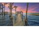 Serene waterfront dock at sunset, perfect for relaxing evenings at 11644 Osprey Pointe Blvd, Clermont, FL 34711