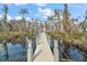 Private wooden dock extending over calm waters at 11644 Osprey Pointe Blvd, Clermont, FL 34711