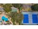 Aerial view of shuffleboard, tennis and pool at 12163 Se 176Th Loop, Summerfield, FL 34491