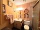 Clean bathroom with a shower/tub combo and vanity at 1803 Ne 29Th Pl, Ocala, FL 34479