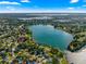 Bird's-eye view of lakefront home at 2450 Topping Pl, Eustis, FL 32726