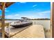 Boat docked lakeside with scenic view at 2450 Topping Pl, Eustis, FL 32726