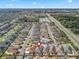 Wide aerial view of the neighborhood, highlighting the property's location and community at 2987 Schoenacher St, The Villages, FL 32163