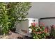Image of a Generac generator surrounded by beautiful red flowering plants at 4515 Biggs Pl, The Villages, FL 32163