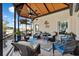 Relaxing screened lanai with comfortable seating and peaceful water view at 4515 Biggs Pl, The Villages, FL 32163