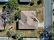 Bird's-eye view of a single Gathering home and driveway at 8460 Se 137Th Loop, Summerfield, FL 34491