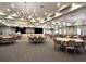 Large banquet hall perfect for events, with ample seating at 8493 Hartford Way, Mount Dora, FL 32757