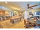 Game room features a pool table, bar, and seating area at 113 Pecorri Ct, Auburndale, FL 33823