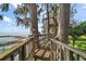 Picturesque wooden walkway leading to the water with views of the lake and surrounding trees at 1702 N County Road 452, Eustis, FL 32726